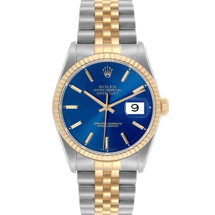 RLX Datejust 16233 - Gold & Steel with Blue Dial, 36 mm